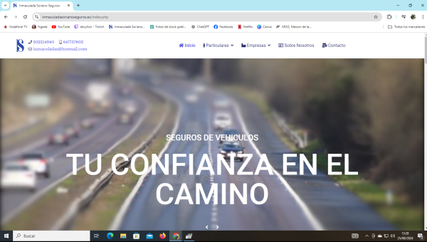 Inmaculada Soriano Seguros: Diseño Web Moderno y Funcional